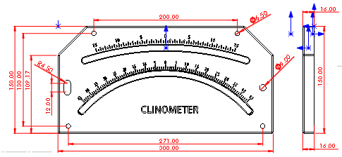 Ball Bubble Inclinometers BBI5500 size