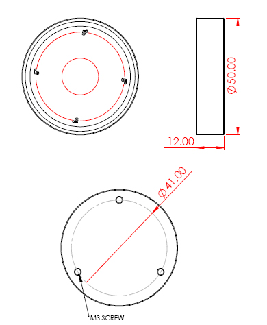 Circular Inclinometer Levels CTL5229-2 size