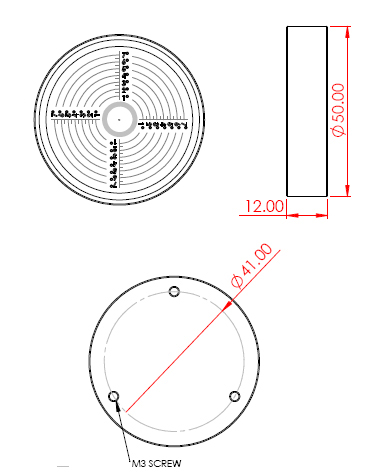 Circular Inclinometer Levels CTL5229-3 size